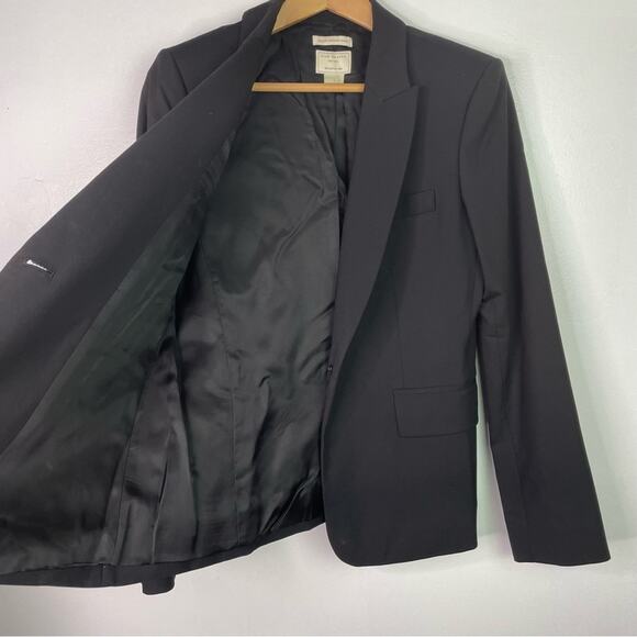 Club Monaco Black Blazer 6 Italian Tropical Wool - Picture 4 of 8